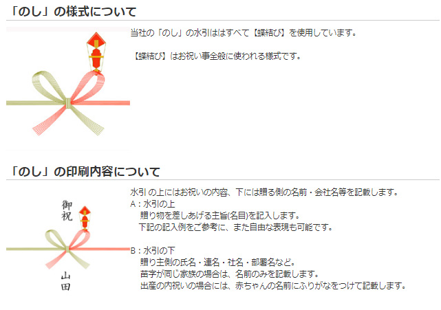 のしの様式について